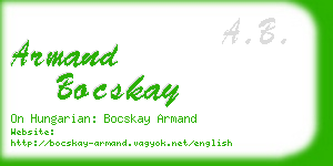 armand bocskay business card